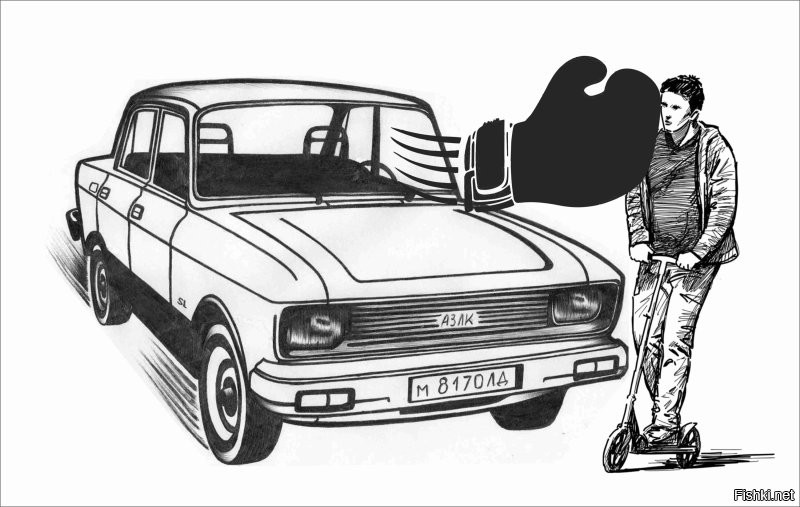 Москвич ударил электросамокатчика за неаккуратную езду