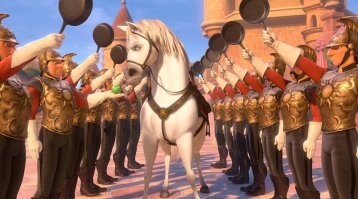 Как девушка и лошадь делили яблоко