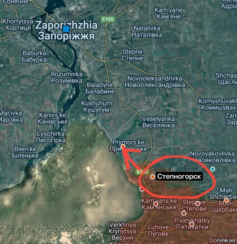 Запорожская область

На 07.00 мск. 
Полностью зачищен нп. Степногорск. Обстановка вокруг стабилизирована. Закрепление полное. 

Начались штурмовые действия в район Приморского. Город Запорожье все ближе.