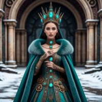 Да возьмите за основу ИИ, это конечно не снегурочка, а снежная королева, вот что получилось за 5 минут: