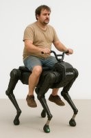 В Китае робособак превратили в средство передвижения для детей