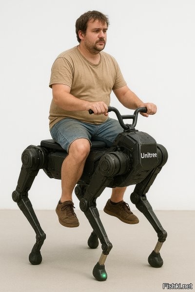 В Китае робособак превратили в средство передвижения для детей