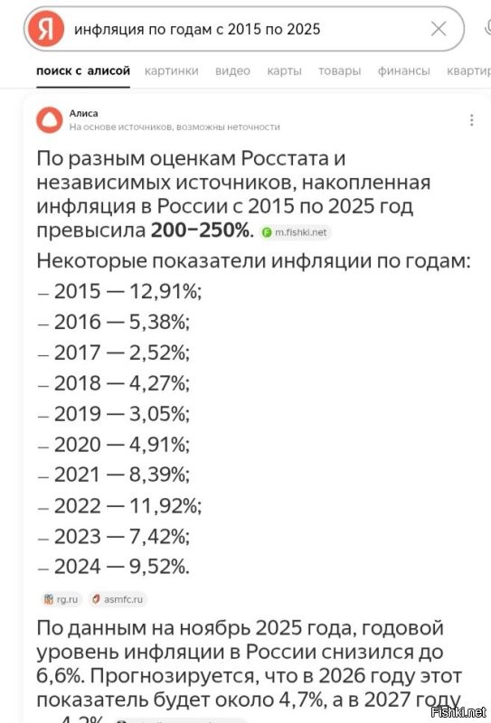 "Накопленная инфляция с 2015 по 2025 год превысила 200–250%"

Как интересно, а у меня вышло 70,29. Наверное математика, это москальская лженаука.