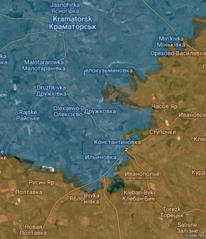 Из укртг

Украинские военные пишут о критической ситуации для ВСУ в Константиновке, наши источники сообщали о боях в центре города, где противник наращивает давление. При этом Сырский продолжает увеличить всех в контроле ситуации на фронте, но ВСУ теряют целые города.

Константиновское направление: На севере КБ противник продвигается. По кадрам видеонаблюдения видно, что они смогли добраться до траншеи в овраге и закрепиться там. Далее танки будут планомерно передвигаться по этой же системе, от опорного пункта к опорному пункту, продвигаясь в направлении н.п. Бересток, выходя на него с юга и юго-востока. Задача будет заключаться в том, чтобы сжать населенный пункт с флангов и создать угрозу дальнейшего окружения.

Параллельно фиксируется продвижение на западном берегу реки Бычок и вдоль трассы, ведущей в Константиновку. Благодаря этому серая зона расширяется и уже выходит за пределы трассы - в направлении оврага перед Иллиновкой. Фактически враг выявляет слабые места, растягивает линию и готовит условия для дальнейшего давления.

Отдельно стоит отметить активность вражеской ДРГ, которая уже работает в районе Иллиновки и использует погодные условия: из-за ограниченной работы воздушной разведки глаза в небе частично закрыты, чем пользуется противник.