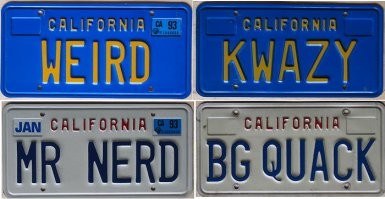 В США можно придумать себе номер, соблюдая некоторые условия. И стоит не дорого.