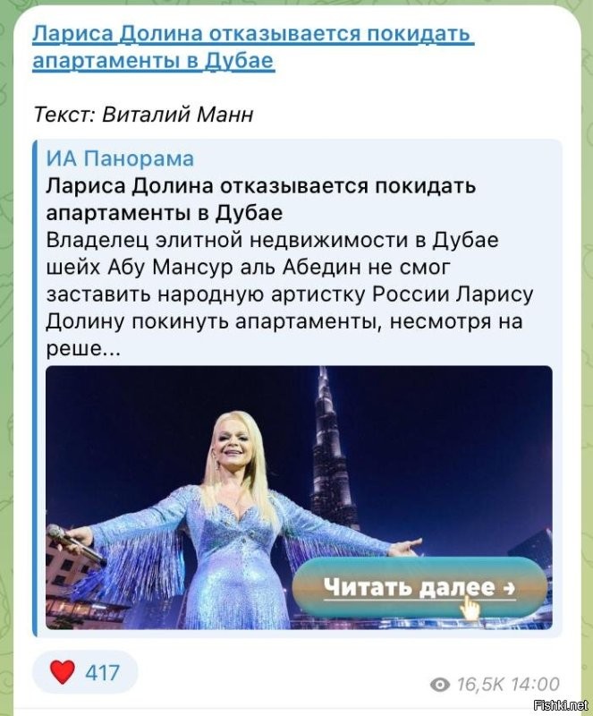 Судебные приставы приступили к принудительному выселению Ларисы Долиной