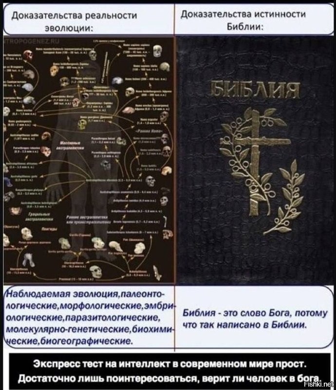 Так у мракобесов есть сборник мифологических баек, в  котором примитивным существам, доступно объяснено как на самом деле возникла жизнь. Им этого достаточно..щас прискачут и начнут жельчью исходить...