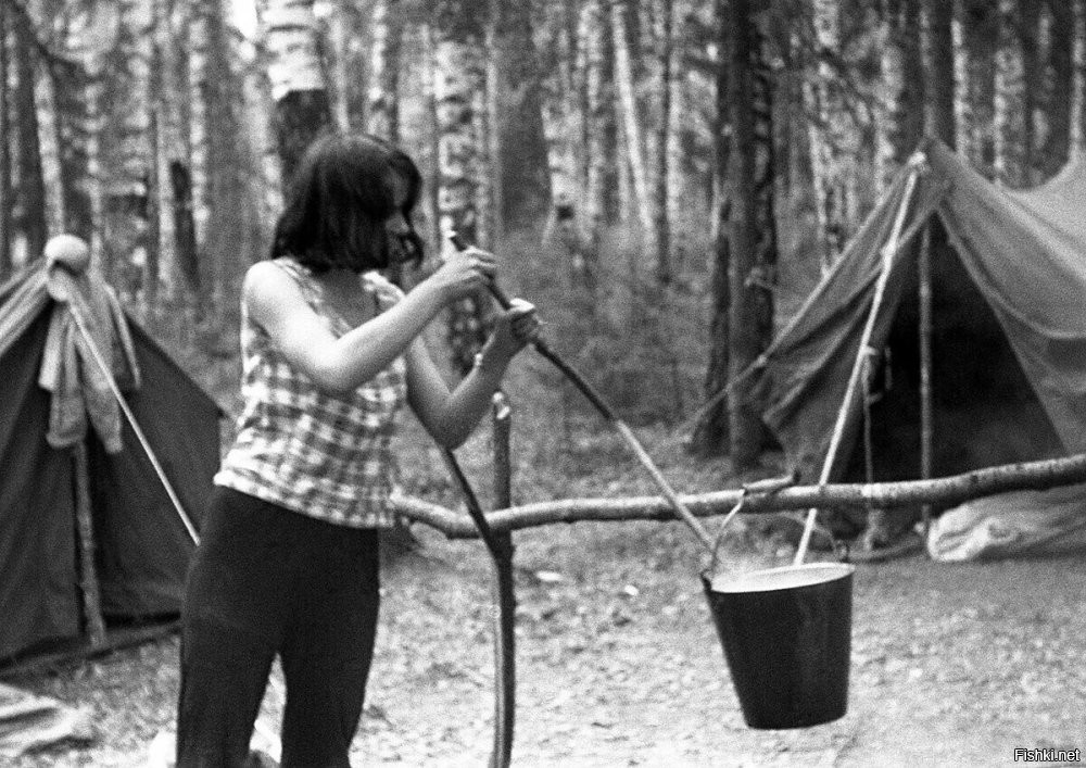 "Походы" - те самые, где молодость и задор горячее костра, где "дружба" - "крепче стали", где комары мельче, а деревья больше )))