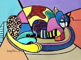 Кот Пикассо должен выглядеть как то так :):):)