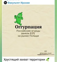 Все огурцы ушли в Польшу. Где ФБК и прочие защитники населения.  Где Волков и Певчих? Почему они молат? Почему не едут в Россию подымать народ на огуречные протесты?