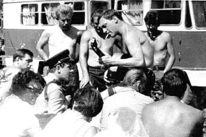 На  съемках "Хозяин тайги"