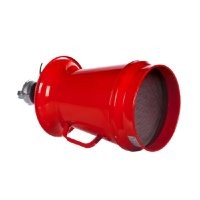 Это взрыв. Причем очень сильный. А любой современный пожарный автомобиль оборудован системой подачи пены. Есть резервуар с химией, это я сейчас очень образно говорю, которая смешивается с водой и образует ту самую пену. А на рукав, вместо обычного ствола устанавливают специальную насадку, довольно громоздкую, для пенообразования. Что то вроде такого. И да, пожарные не идиоты и подвергать свои жизни опасности они не будут лишний раз. Касаемо тушения электромобилей, а когда вы видите полыхающий авто, насколько быстро вы определите, что авто электрический? Вот поэтому на электробусах и есть такая маркировка. Батареи там на крыше поэтому борта с этой надписью сразу не исчезнут.