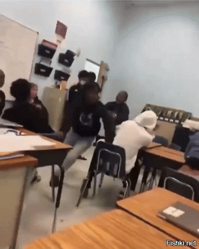 Драка в американской школе