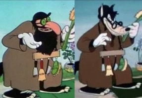 А диснеевцы ещё из "Трёх поросят" убрали момент, где Волк переоделся еврейским торговцем.