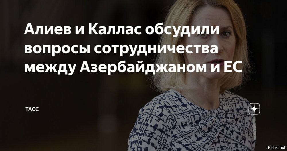 Президент Азербайджана и Кая Каллас обсудили возможности сотрудничества с Евросоюзом



В рамках Мюнхенской конференции по безопасности состоялся диалог между президентом Азербайджана Ильхамом Алиевым и верховным представителем Европейского союза по иностранным делам и политике безопасности Каей Каллас. Как сообщает официальный сайт азербайджанского лидера, стороны затронули вопросы взаимодействия между Баку и Брюсселем, а также перспективы установления мира на Южном Кавказе.

В ходе переговоров участники обменялись мнениями относительно дальнейшего развития партнерских связей Азербайджана с Евросоюзом и обсудили пути достижения прочного мира и стабильности в регионе. Кая Каллас подтвердила нацеленность ЕС на углубление отношений с Азербайджаном, отметив успешное сотрудничество в энергетической сфере. Было особо подчеркнуто значительное содействие Баку в вопросах обеспечения энергобезопасности европейских стран. Кроме того, внимание было уделено широким перспективам для совместной работы в транспортной отрасли.


Алиев обсудил будущее сотрудничества Баку и Евросоюза с чухонкой Каллас? - Азеру не противно было такое общение?