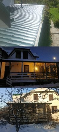 И чего минусят? 
Линейкой замерили, ради интереса. 

И это еще часа три назад было. 
А снег всё ещё идёт. 

Не город, трактор за свой счёт. 

___

Вчера, в предверии сегодняшнего снегопада, с крыши террасы снег счищали. 
А то, если ещё насыпает, могло и поломать. 
И так умахались лопатами. 
Примерно 30 квадратных метров, толщина снега выше колена. 
Вот и прикидывай, кубов 15, уже спрессованного за зиму, снега. 
А кое где и лёд намёрз в оттепель и с крыши дома съезжал.