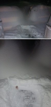 Ну да, я так и написал, 87 см будут сугробы. Что за зиму накопилось, а не сегодня выпало. 
Это в новостях сказали, в шесть вечера. 
Сейчас уже больше, конечно. 

___

С миллиметрами, это они по грамотности своей ошиблись. 
Там 16 сантиметров должно быть. 
Хотя, они наверное "в воде" считают. 
Типа, если растопить, то слой в 16 мм воды будет. 

Снега много. 

Вот, не поленился, сходил, раскопал и сфотографировал. 
Дорожки вчера были почищены до плитки. 
Пачка 80 мм, для масштаба.