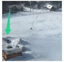 Там дорога есть. 
Но он решил срезать и недооценил глубину снежного покрова. Не привык он к таким зимам.