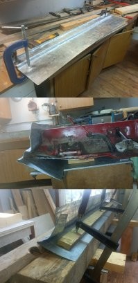 Ага. Кувалдочкой гнул. 
___

Я хочу профиль от арки до арки. Крылья подрезать снизу. :) 
Везде будет низ вертикальный.