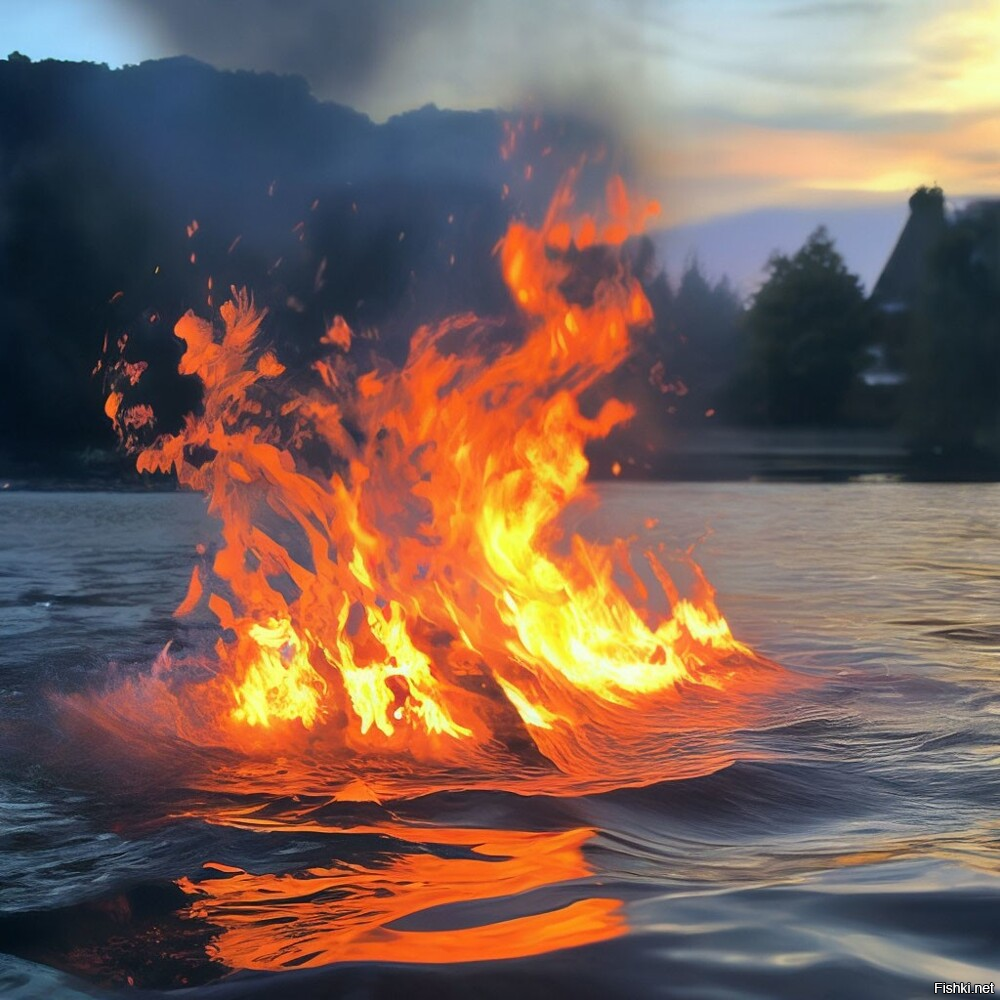 Немного позанудствую. Фактически это горит метан, а не вода