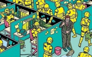 Вкалывают роботы а не человек,вот что имелось ввиду,ска