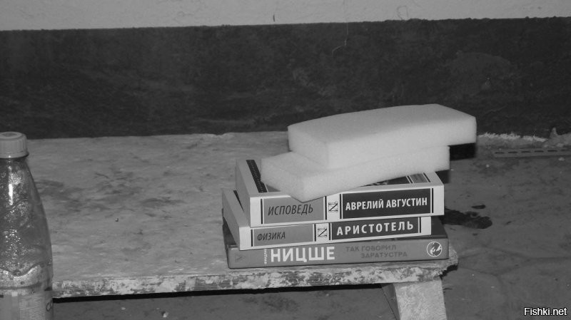 Как то гуляя по Питерским улочкам зашли в парадную и под лестничным маршем увидели вот такую картину - благоустроенную лежанку и книги...)))