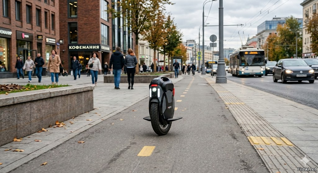 Воздушная подушка в городе - не интересно, потому что энергозатратно. Но он тут работает в режиме роботакси: ползёт пустой к новому пассажиру.  Я сразу же представил едущий по своим делам пустой электросамокат. Или моноколесо