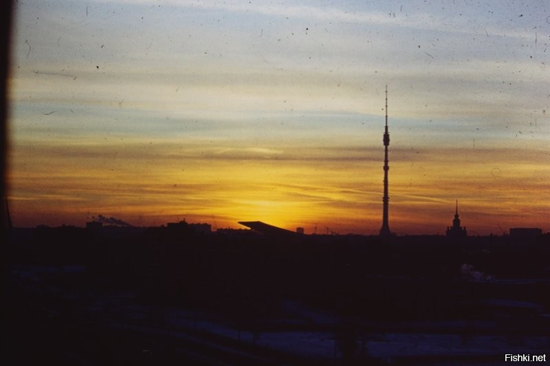Москвва, проспект Мира в сторону центра. Мост через реку Яуза. 1977 год.