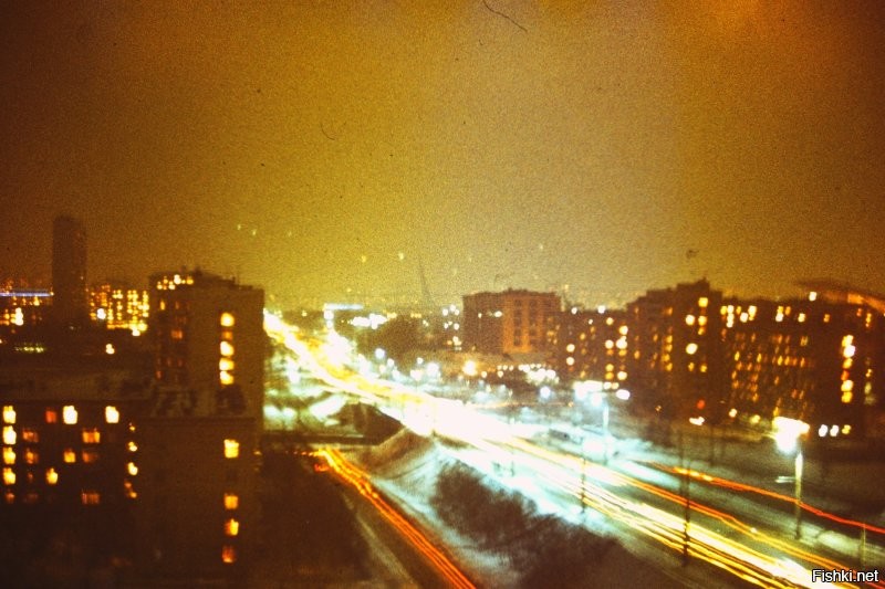 Москвва, проспект Мира в сторону центра. Мост через реку Яуза. 1977 год.