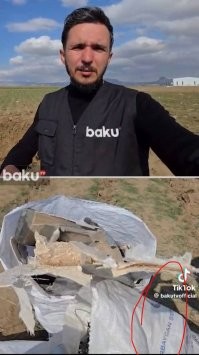 Странно - вчера как появилась эта новость - все написал и объяснил,  сегодня моего коммента уже нет. Фишки - что правду надо стирать? 
ну ничего - я не гордый озвучу еще раз. 
эту новость сейчас активно выкладывают оппозиционеры - причем как всегда не полную. Это мешки в которые собирали остатки БПЛА. (просто не нашли других в тот момент). 
"На самом деле все гораздо смешнее: эта надпись там реально есть, но … ОНА НА МЕШКЕ, в который собрали обломки дронов. 
И мешок этот самый что ни на есть азербайджанский, гражданский мешок из-под сахара. Полностью надпись на нем звучит так: “Azərbaycan Şəkər istehsalat birliyi”, «Производственное объединение Azərbaycan Şəkər”." - 

 - вот ссылка. 

если еще раз коммент админы сотрут - будем знать что на Фишках такие же "правдолюбцы" печатают только что им выгодно...