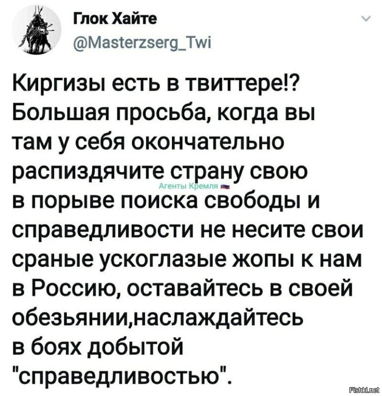 Зря этого товарища русскому языку научили. Как и всех таких аналогичные ему "товарищей" из гордых и независимых республик.