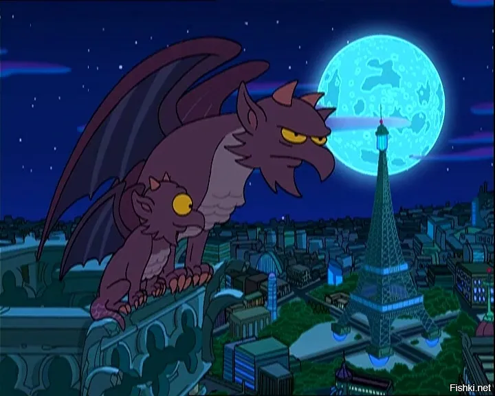 Возможно, имелся в виду Пазузу (Pazuzu) гаргулья, демон профессора Фарнсворта из мультсериала «Футурама»