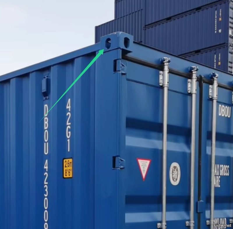 Протягиваются "перила". 

Основняк крепится, да за те же контейнеры. 
В "перила" встёгивается страховочный ус. 

Но это же время тратить и страховка мешает.