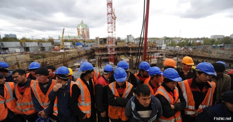 Ты видимо долгое время в коме был!?  На любую московскую стройку нос засунь, там 70% чуркабасов! Копать, месить, таскать, заливать, подгонять, класть, наносить.....А собянинская плитка? Думаешь её выпускники НИУ МГСУ укладывают??