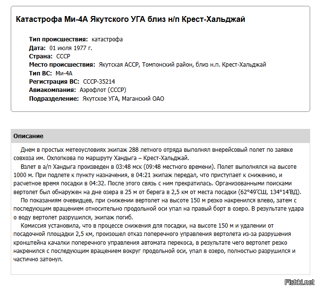 Печальная судьба у этого борта.