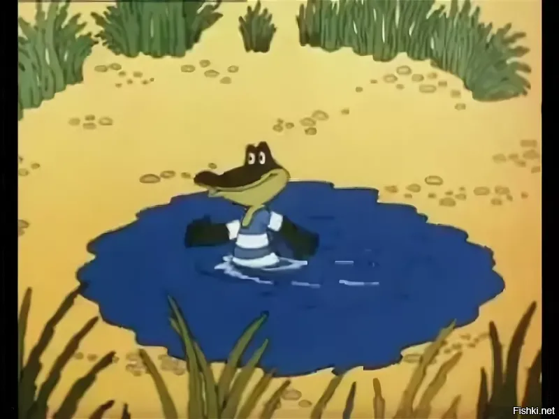 А потом вышла черепашка и забрала оставшуюся воду с собой.