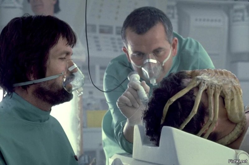 Осьминог вцепился в лицо рыбака