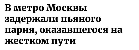 В метро Москвы задержали пьяного парня, оказавшегося на "жестком пути"