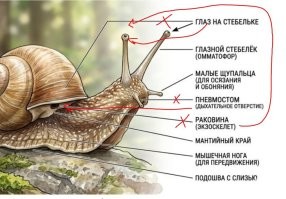 Стебельчатоглазые и сидячеглазые брюхоногие моллюски