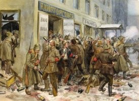 Что-то не похоже на снимки. Раскрашенная постановка, или ИИ.
Мне больше нравятся такие революционеры: