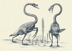 Ну да, палеонтологи и не такое нарисовать могут. Вот так можно "восстановить" лебедя по скелету...