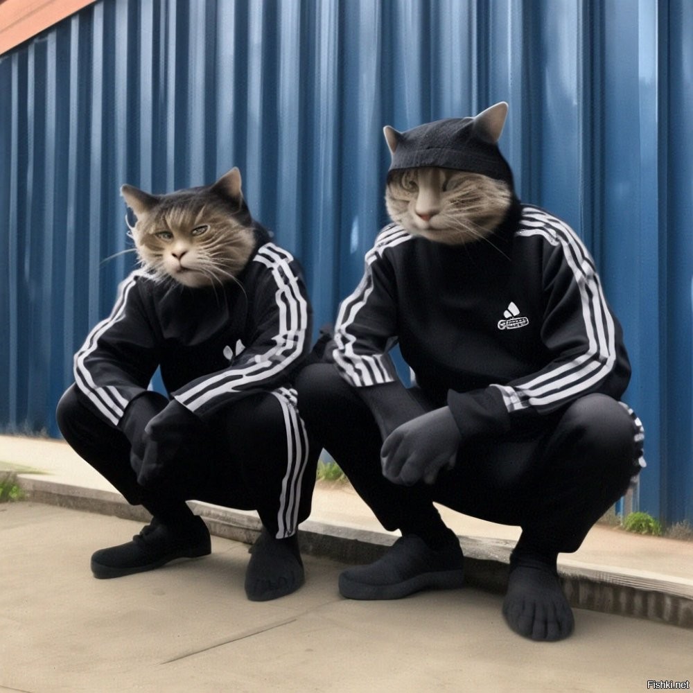 Кошка нападает на собак в магазине