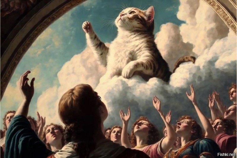 По запросу "Пресвятой Котий" выдало много интересных картинок. Но выложу более-менее нейтральную, а то верующие у нас шибко ранимые, мало ли что оскорбит чувства.