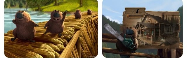 Они не вырывали зубы у бобров! 
Они бобров дрессировали. 
Те строили им дома, гидросооружения и делали статуи. 

Остатки тех древних знаний, сохранились у бобров по сей день. Плотины строят и хатки.