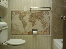 Географические карты в интерьере 