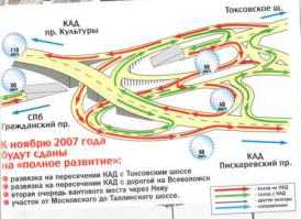 развязка КАД в Мурино, СПб