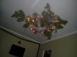 Да ладно. Ветки дешевле, не занимают место и гирлянда включается/выключается с доп.выключателя света.