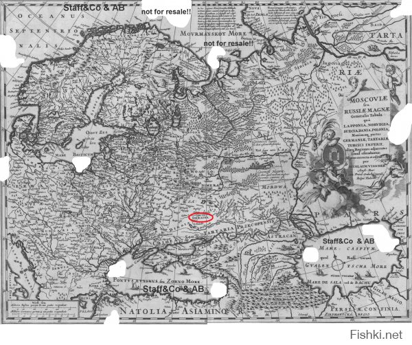ковырался в картах Тартарии, такую встретил (это Украина там в кружочке?)
Николас Висхер (Пискатор, картограф) 1660