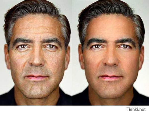 Мне кажется, или Клуни до обработки круче?)))