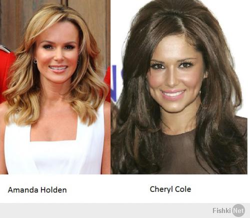 Amanda Holden на Cheryl Cole похожа один в один